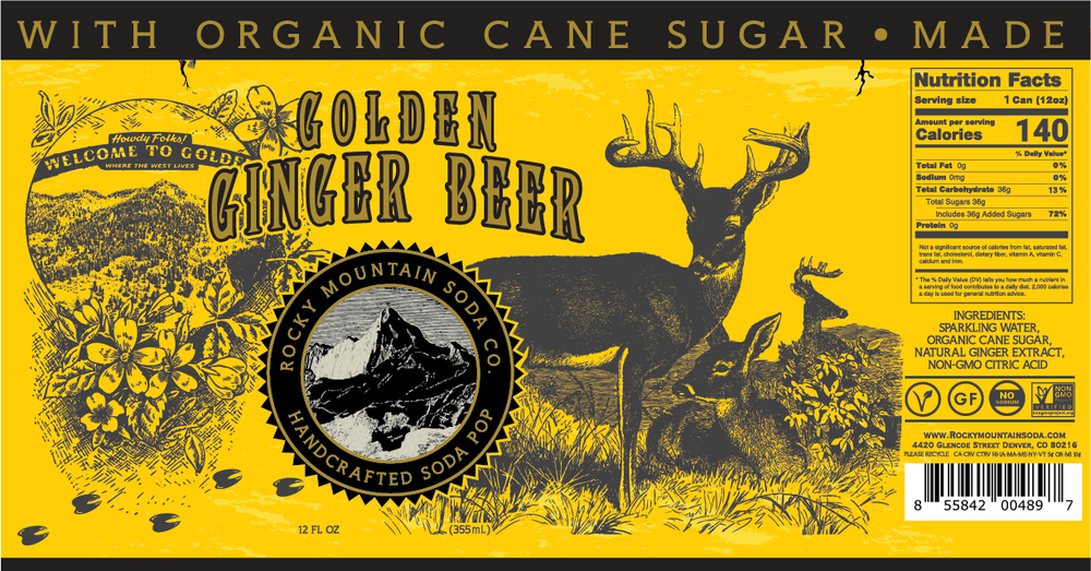 Golden Ginger Beer Soda Pop
